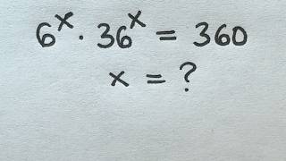 Solve for x in this nice exponential equation | Math Olympiad Mathematics