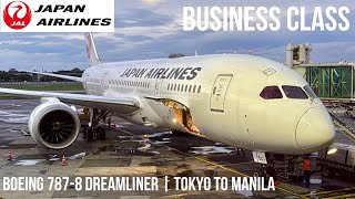 Japan Airlines Business Class Boeing 787-8 Dreamliner | Tokyo Haneda to Manila