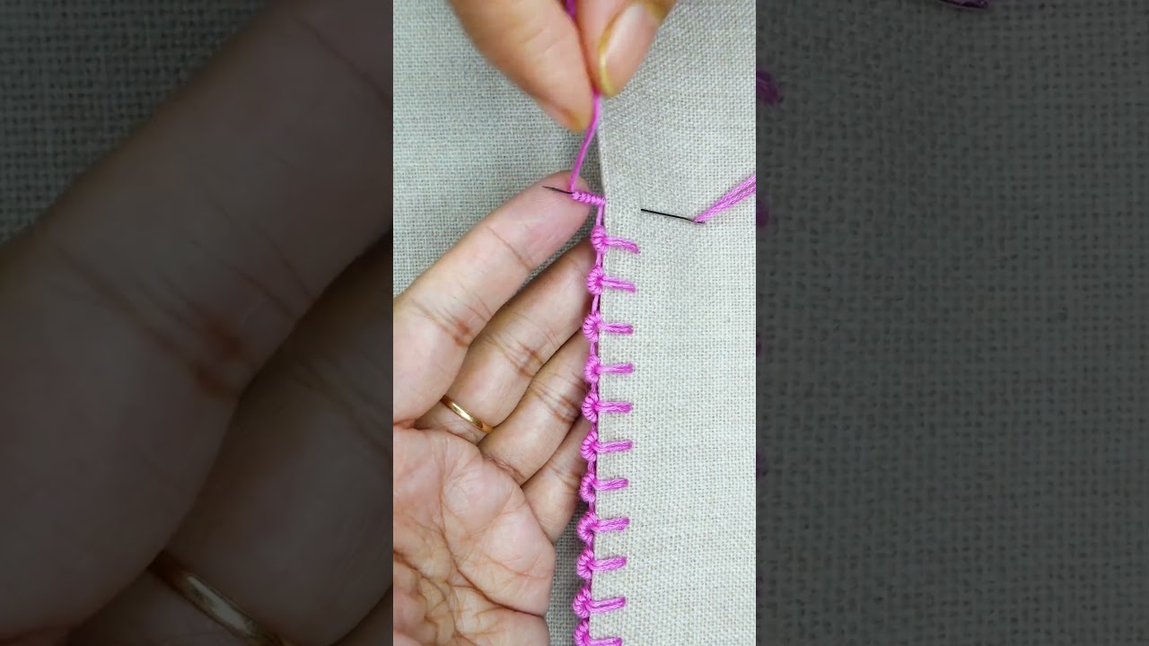 #embroidery #diynstitch #sewing #loopstitch #handembroidery #stitchtricks #churider #stitching #sti