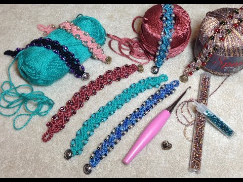 Crochet over a packing cord. Video2.wmv - YouTube