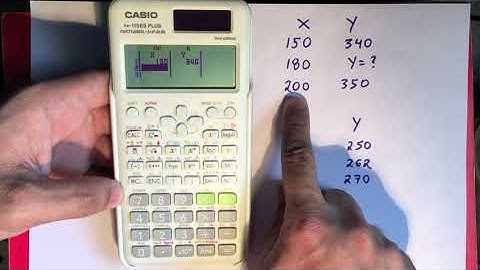 Interpolación lineal con calculadora Casio