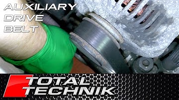 How to Change Auxiliary Drive Belt (Poly V Belt): Audi VW Seat Skoda 2.0 TDI ALL MODELS (Audi A6 C6)