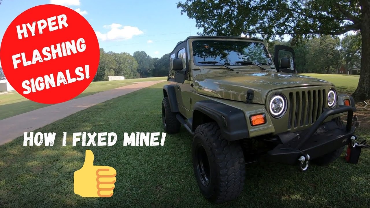 97 Jeep Wrangler TJ Hyper Flash Fix! - YouTube