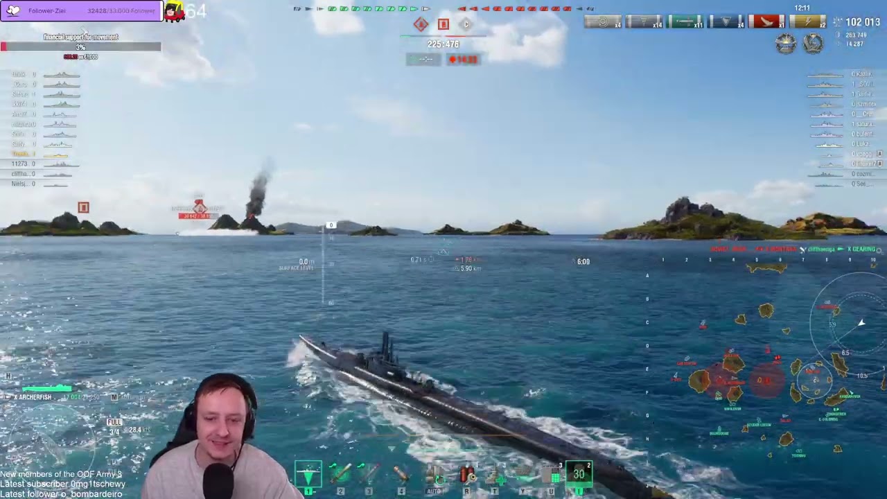 Archerfish - One of the strongest submarines in the game - World of Warships