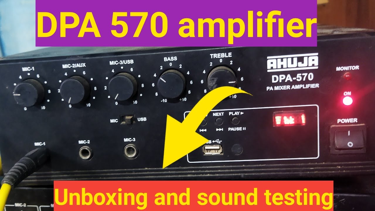Ahuja DPA 570 amplifier unboxing and price 2022, Babu DJ Vlogs YouTube
