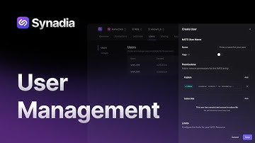 User Management | Synadia Cloud Walkthrough