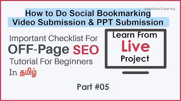 How To Do Social Bookmarking & Video Submission & PPT Submission For SEO in Tamil  2020 |OffPage SEO