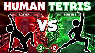 HUMAN TETRIS PvP BATTLE⚡#3 | Don't Touch The Wall | Immersive Interactive Warm-Up screenshot 2