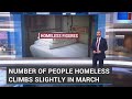 Number of people homeless climbs slightly in march