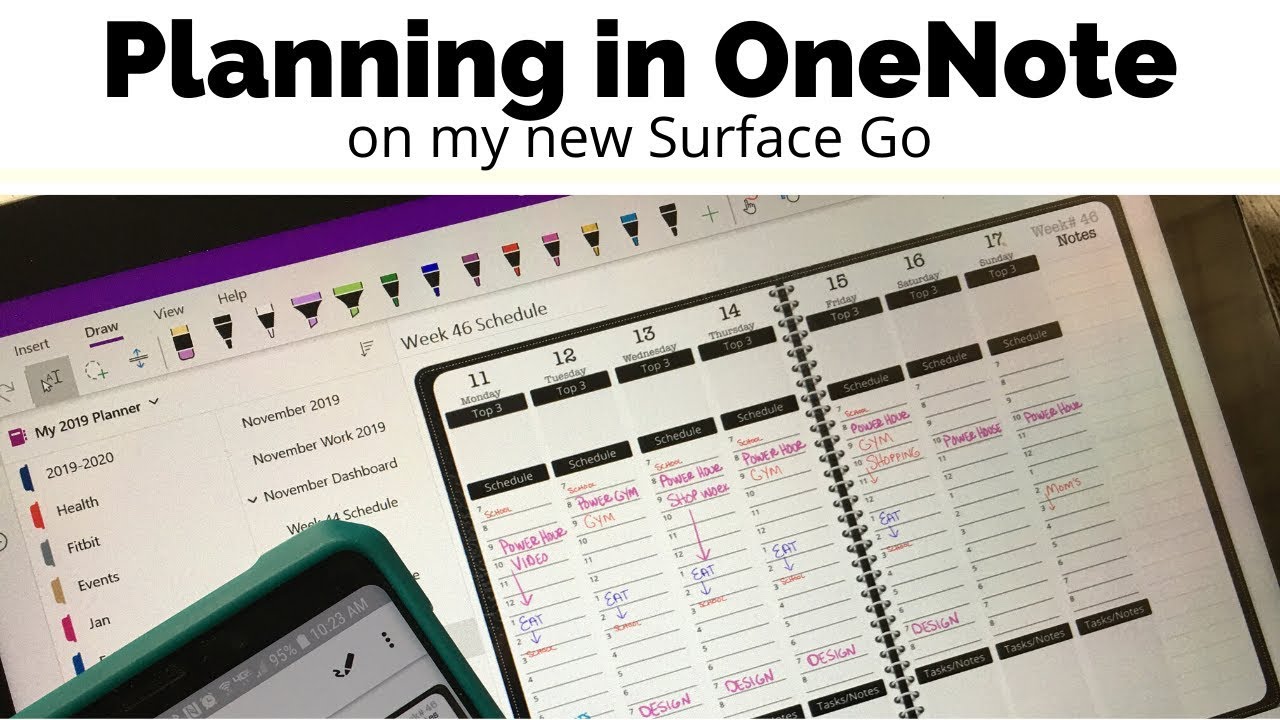 Planning in OneNote On My New Surface Go || # ...