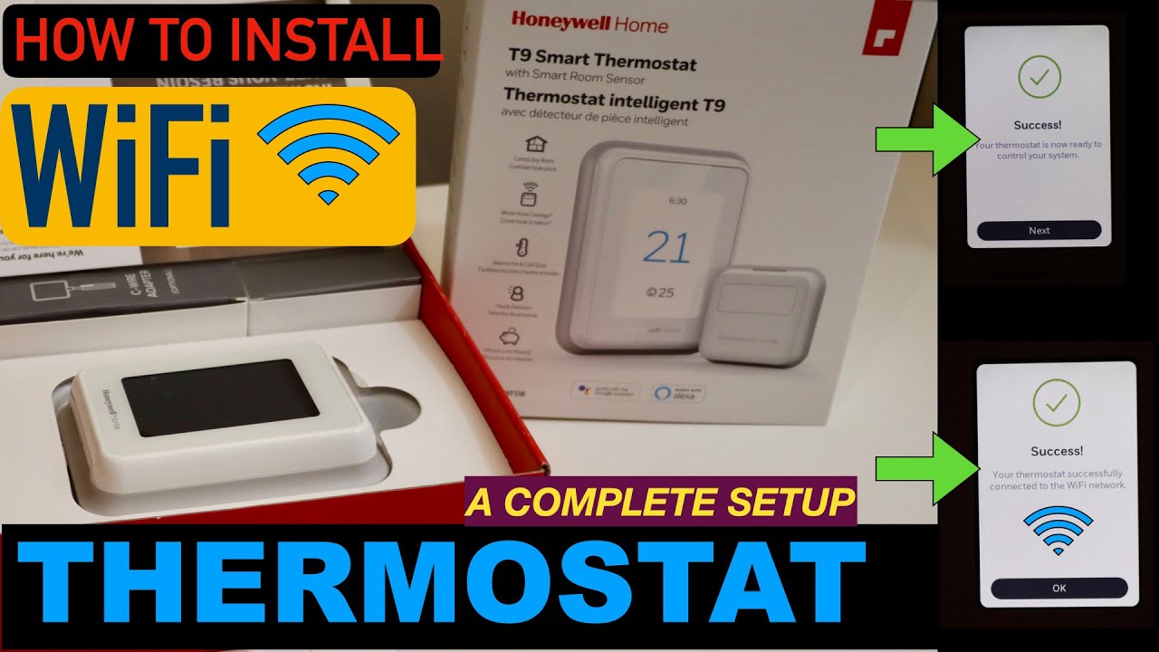 How To Install WiFi Thermostat Honeywell T9 Smart Thermostat WiFi 