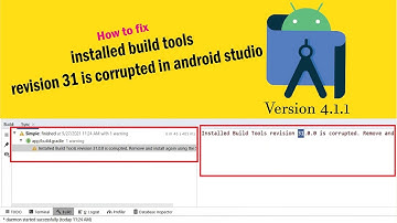 Installed Build Tools revision 31.0.0 is corrupted. Remove and install again using the SDK Manager.
