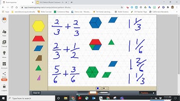 Virtual Pattern Blocks to Add and Subtract Fractions