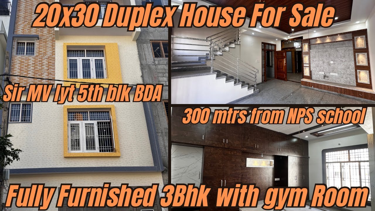 20x30 Duplex House For Sale Sir MV Lyt 5th Blk Mudayapalya Ullal Road