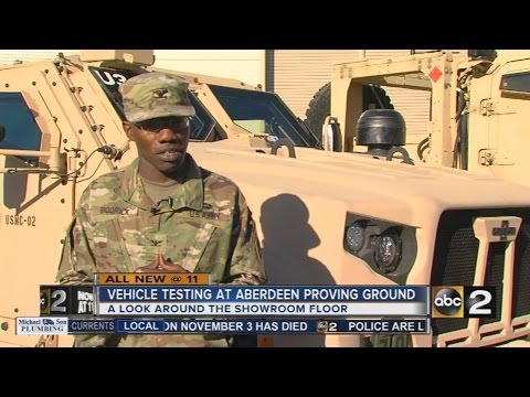 All new vehicle testing at Aberdeen Proving Ground