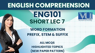 ENG101 Short Lecture 7_Word Formation_Prefix_Stem_Suffix_Highlighted_ENG101 short Lec 7_Mid Term