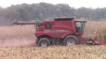 Case IH 8230 Axial-Flow Combine Shelling Corn