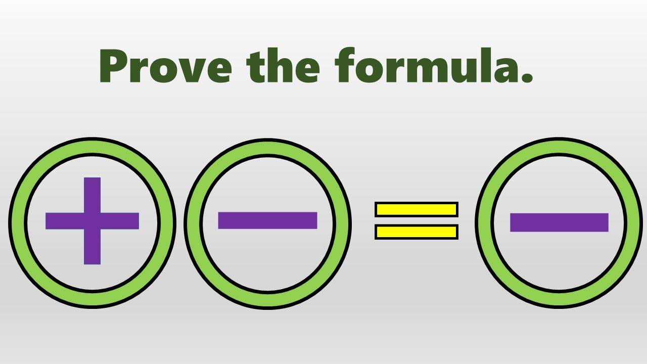 Prove the minus and plus equal to minus. || Cool Math Trick ||