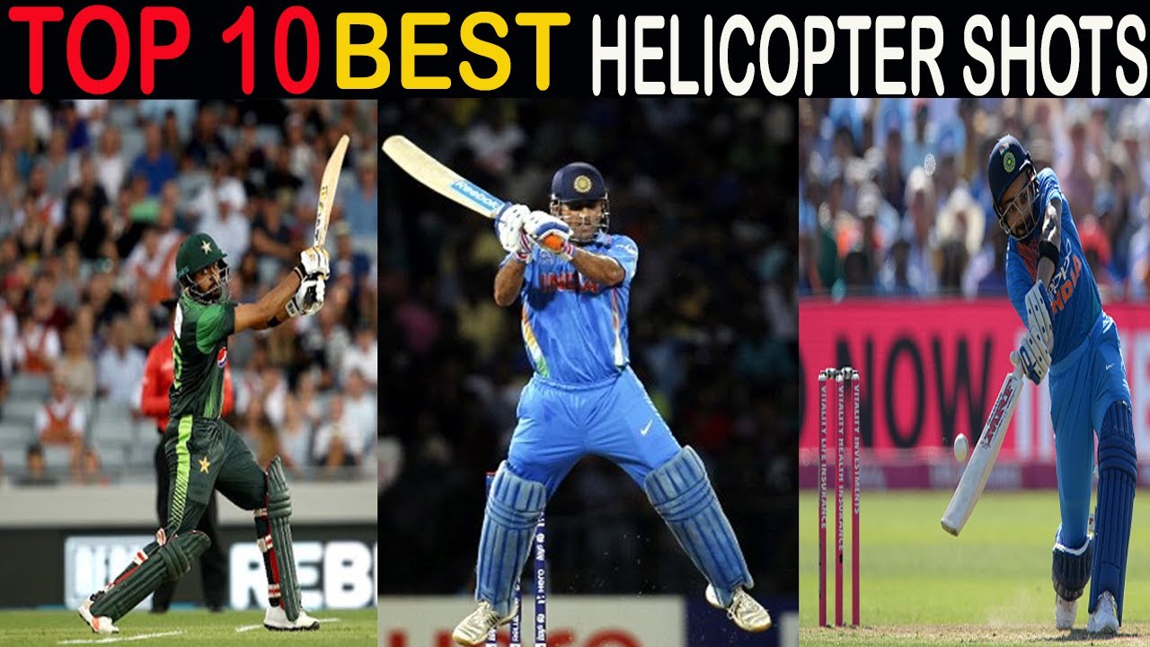 Top 10 Best Helicopter Shots in Cricket History | MS Dhoni |Babar Azam ...