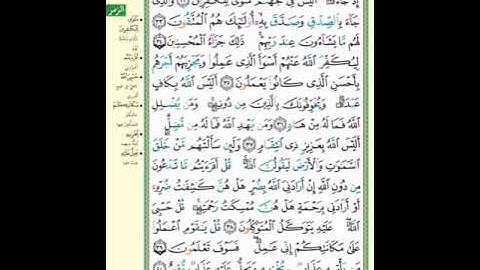 سوره الزمر صفحه 462 بصوت ميثم التمار
