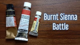 Burnt Sienna Watercolor Comparison