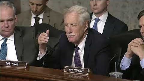 Senator King in Senate Armed Services Committee -- October 24, 2019