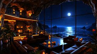 Moonlit Coastal Escape 🌙 Relaxing Ocean Waves & Night Ambience