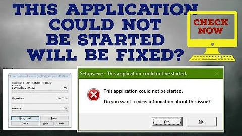 "This Application could not be stared" how to fix this issue this app could not be started resolve