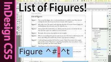 InDesign List of Figures and Tables Tutorial