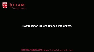 How To Import Library Tutorials Into Canvas