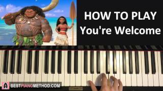 Miniatura de "HOW TO PLAY - Dwayne Johnson - You're Welcome (Moana OST) (Piano Tutorial Lesson)"