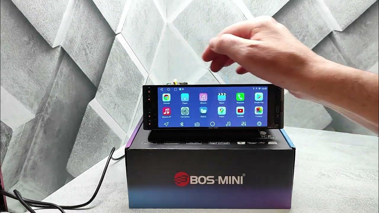 BOS-MINI Bos-A659D Pro. Андроид магнитола 1Дин 4-64 от Бос мини. - YouTube
