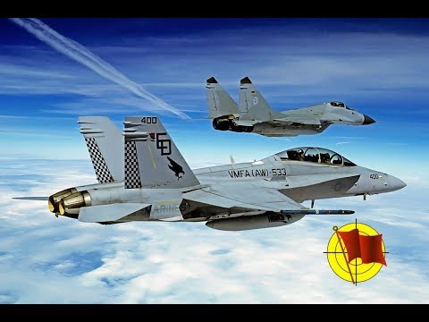 Видео: Fulcrum (МиГ-29) срещу Hornet