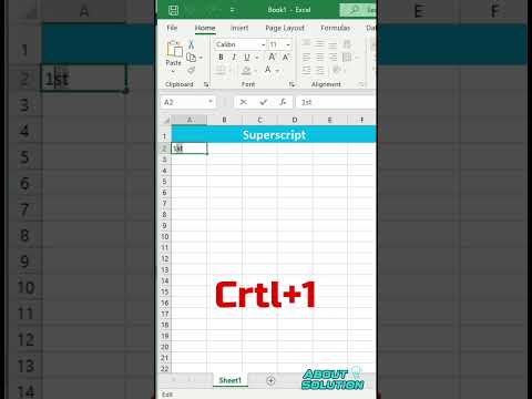 How to Write Super Script in Excel