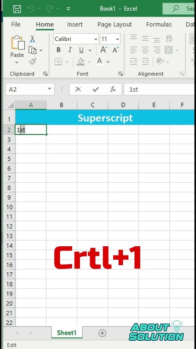 How to Write Super Script in Excel - YouTube