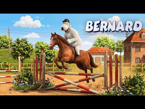 Bernard entrena en el hipódromo 🐻🏇 Dibujos animados divertidos para niños 😂🎬 Toons Mania