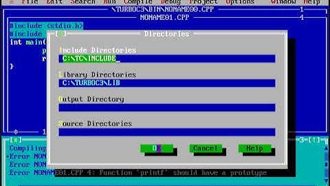 How to fix Unable to open include file STDIO H and CONIO H file in C program
