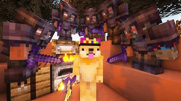 Minecraft Speedrunner VS 5 NETHERITE AI Hunters