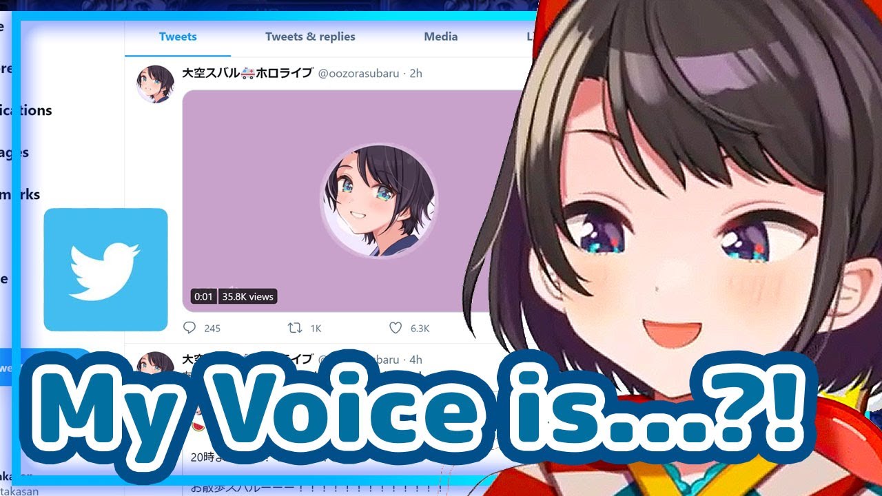 【ENG Sub】Oozora Subaru - Thinks Her Voice Sounds Different After Hearing First Voice Tweet【Hololive】