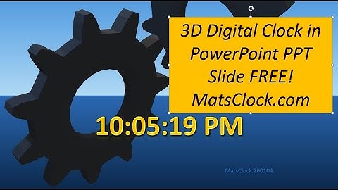 MatsClock 260104 - Free PowerPoint Digital Clock PPT Timer