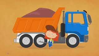 Eğitici çizgi film - Doktor Mac Wheelie bize renkleri öğretiyor - Beton mikseri