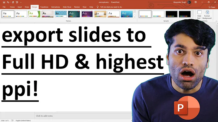 How to export PowerPoint slides to a 1920x1080 resolution File