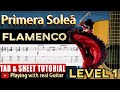 Primera Solea - Flamenco Guitar Tutorial + tab  Guitarra flamenca easy