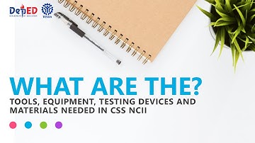 CSS NCII | Tools, Equipment, Testing Devices and Materials PPT