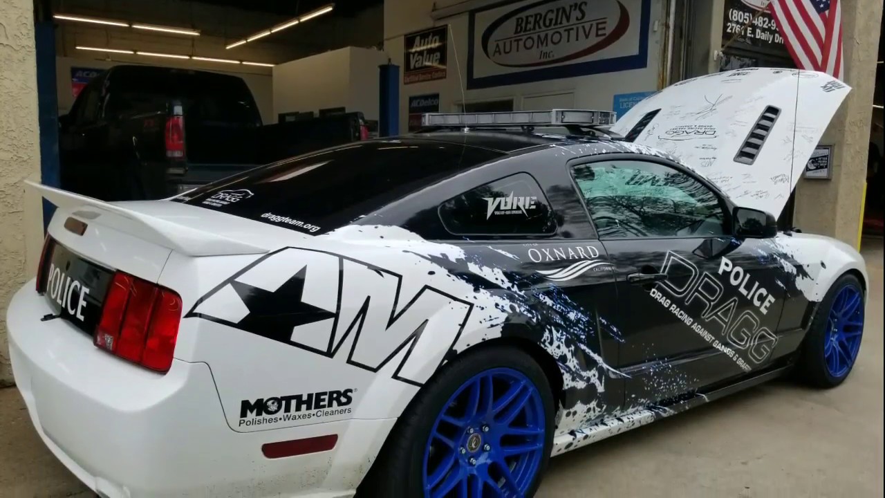 Sema Police Mustang racing