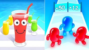 Juice Run Gameplay vs Join Blob Clash Gameplay