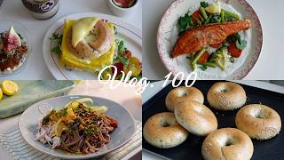 Simple Breakfast | Homemade Bread | Tableware Shopping | Salmon with Seasonal Veggies screenshot 3
