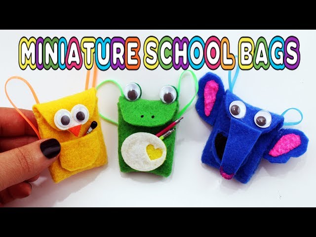 diy no sew mini backpack How to Make No-Sew Miniature Backpack - DIY Tutorial - simplekidscrafts