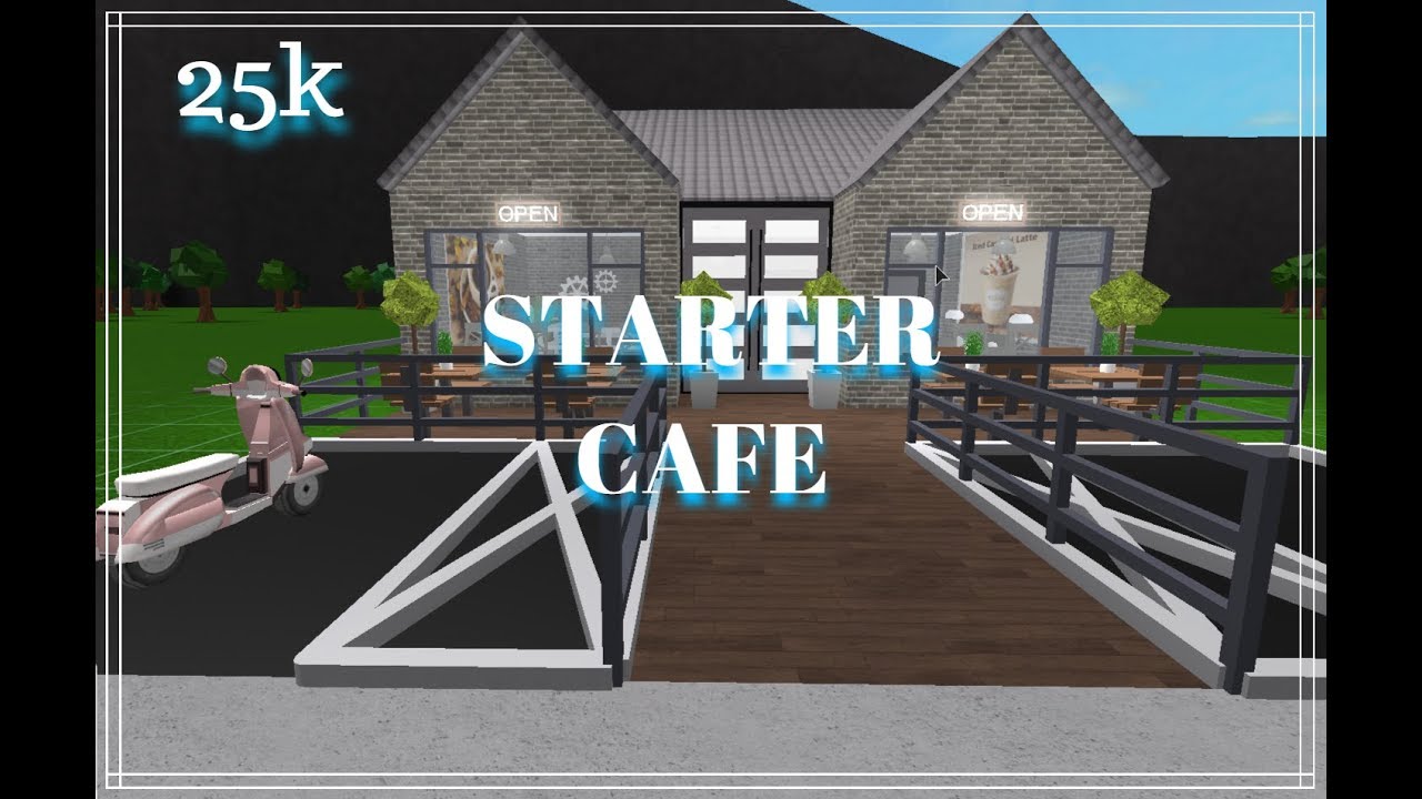 Roblox Bloxburg Starter Cafe 25k Youtube - roblox bloxburg starter cafe 25k