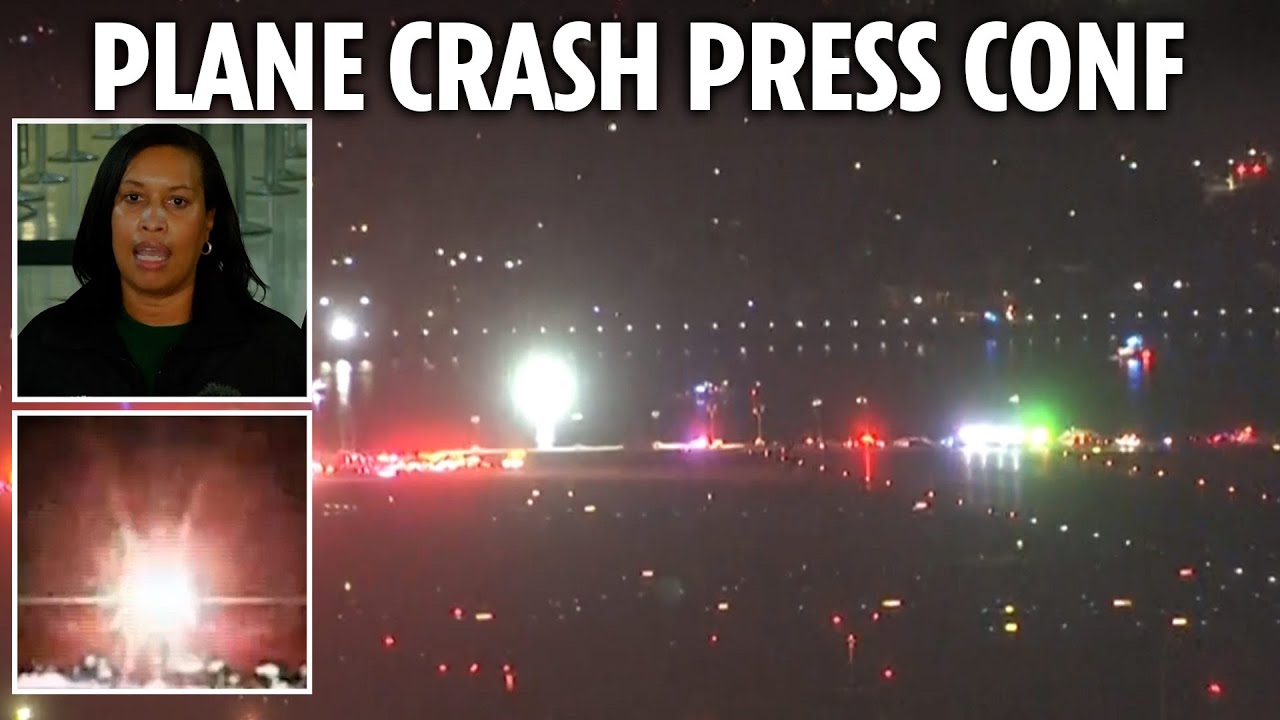 PRESS CONEFRENCE: American Airlines jet collides with helicopter in mid ...